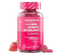 Probiotic Gummies - Women’s Bio-Balance Gummies for Intimate Flora and Gut Health - Advanced Multi-Strain Formulation - Vegan Supplement with Calcium & Cranberry Extract - Made by Novomins