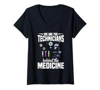 Womens Biomed Engineering Equipment Medicine Biomedical Technician V-Neck T-Shirt