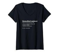 Women's Biomedical Engineer Dictionary Definition of Funny V-Neck T-Shirt