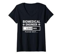 Women's Biomedical Engineer Loading Future Student Engineering V-Neck T-Shirt