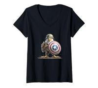 Womens Bird of Prey Soldier Costume in America Colors V-Neck T-Shirt