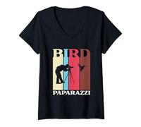 Womens Bird Paparazzi | Bird Photographer | Bird Watcher V-Neck T-Shirt