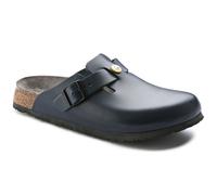 Women's Birkenstock Boston ESD Blue clogs natural leather narrow slippers (0061388)