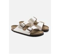 Women's Birkenstock Women's Arizona Birko-Flor Narrow Fit Graceful Pearl White - Size: 5