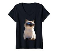 Womens Birman Cat Sacred Cat of Burma Cats Cute Birman Cats V-Neck T-Shirt