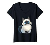 Women's Birman Cats Birman Cat V-Neck T-Shirt