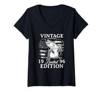 Womens Birthday Vintage 1996 Limited Edition - 1996 V-Neck T-Shirt