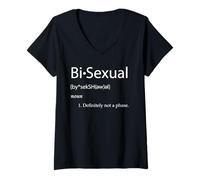 Women's Bisexual Definition: Not a Phase V-Neck T-Shirt
