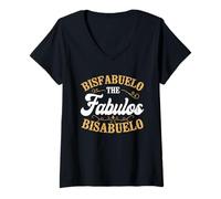 Womens Bisfabuelo The Fabulous Bisabuelo - Funny Spanish V-Neck T-Shirt