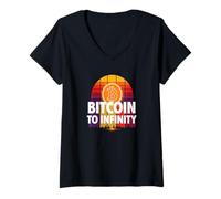 Womens Bitcoin is Infinity time value freedom future truth bitcoin V-Neck T-Shirt