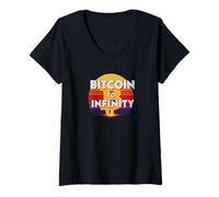 Womens Bitcoin is Infinity time value freedom future truth bitcoin V-Neck T-Shirt