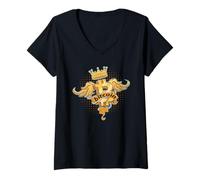 Women's Bitcoin is King, BTC Symbol Crypto and Bitcoin V-Neck T-Shirt