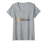 Womens Bitcoin V-Neck T-Shirt