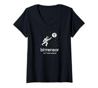 Womens Bittensor to The Moon V-Neck T-Shirt