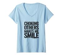 Womens BJJ Choke Submission Meme Quote V-Neck T-Shirt