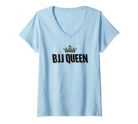 Women's BJJ Queen Grappling No-Gi Dojo Ground Fighting V-Neck T-Shirt