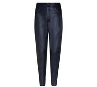 Womens Black 501 Leather Jeans Classic Biker Motorcycle Trousers 18