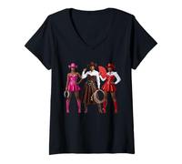 Womens Black African American Cowgirl Western Country Texas Rodeo V-Neck T-Shirt