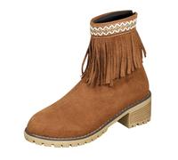Womens Black Ankle Boots Wide Fit Chelsea Boots for Women Women Shoes No Heel Spring and Autumn Winter Retro Large Size Solid Color Round Toe Thick Heel Lace Shoes Tassel Rear Zipper Short