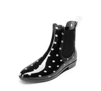 Women's Black Ankle Chelsea Waterproof Wellies - Size 6