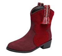 Womens Black Boots Chelsea Boots for Women UK Women's Spring and Autumn Winter Large Size Thick Heel Fashionable Personality Retro Versatile Casual Short Shoes Ankle Shoes High Heel Leather Boot