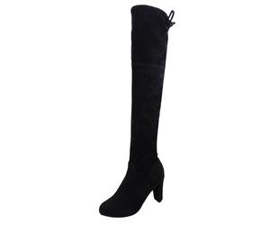 Women's Black Boots with Heel Long Rain Wide Shaft Boots Fur Boots | Overknee Boots Women's Patent Red Sexy Chiffon Women's Boots High Heels Boots For Thick Calves X Lined Winter Boots