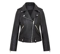 Womens Black Classic Brando Biker Leather Jacket