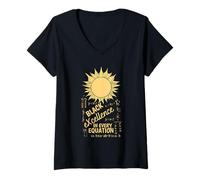 Womens Black Excellence in Every Equation African American STEM V-Neck T-Shirt