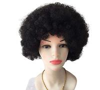 Women's Black Explosive Head Pixie Cut Short Wig Heat-Resistant Synthetic Short Curly Wig Suitable for Daily Party Cosplay Halloween wear (Black 7in)