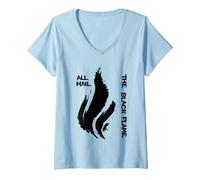 Womens Black Flame Inner Fire self-Aware Paganism Personal Freedom V-Neck T-Shirt