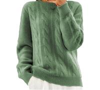 Womens Black Fleece Wool Jumper Womens Striped Women's Semi Turtleneck Sweater Long Sleeve Solid Color Pullover with A Base Shirt Autumn and Winter Yellow Jumper Women Women Xmas Tops (Green, L)