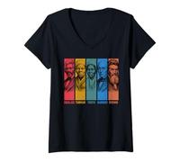 Women's Black History Abolitionists V-Neck T-Shirt