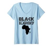 Women's Black History Didn't Start with Slavery V-Neck T-Shirt