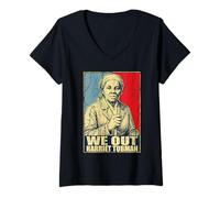 Women's Black History Harriet Tubman African We Out Juneteenth Retro V-Neck T-Shirt
