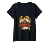 Women's Black History is American History, Black History Month V-Neck T-Shirt