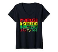 Womens Black History Month is Every Day V-Neck T-Shirt