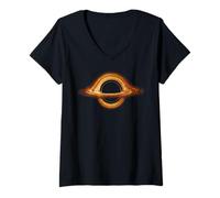 Women's Black Hole Accretion Disk Astrophysics Physics Concept V-Neck T-Shirt