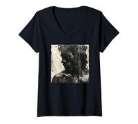 Womens Black Jesus, Christianity, Church, Christ, Jesus V-Neck T-Shirt
