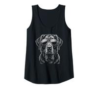 Womens Black Lab Labrador Retriever Dog Wearing Sunglasses Graphic Tank Top