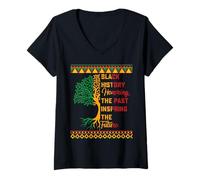 Womens Black Leaders, History Month, African American V-Neck T-Shirt