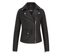 Womens Black Leather Biker Classic Brando Moto Ladies Jacket