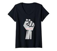 Women's Black Lives Matter Equality Black History Month Anti Racism V-Neck T-Shirt