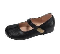 Womens Black Loafers Ladies Flat Shoes Size 5 Womens Sandals Thong Women's French Flat Round Head Shallow Mouth Single Shoes Early Spring New Temperament Retro Sandals Women S Star Cushion Fashion