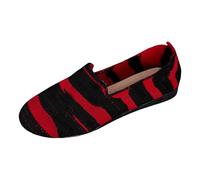 Womens Black Loafers Ladies Shoes Wide Fitting Casual Shoes Fashionable Round Toe Flat for Women Shallow Mouth Lazy Large Size Casual Knitted Single Dark Sandals for Women (Red,5.5)