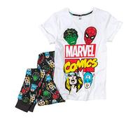 Womens Black Marvel Comics Pyjamas