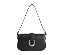 Women's Black Patent Leather Hobo Bag - Retro Buckle Shoulder Handbag with Adjustable Strap - Vintage Y2K Crossbody Sling Bag for Cocktail Party Travel & Daily Use - Stylish Purse
