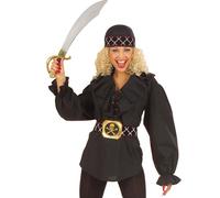Women's black pirate shirt