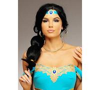 Womens Black Princess Jasmine Style Arabian Wig