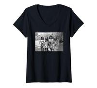 Womens Black Sabbath Ozzy Osbourne Silver Discs Technical Ecstasy V-Neck T-Shirt