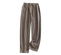 Womens Black Work Pants Women's Pajama Pants with Pockets Comfy Casual Wide Leg Yoga Pants Soft Stretchy Pj Bottoms Warm Plaid Home Trousers Wide Leg Jeans (Coffee, M)